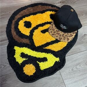 Black & Chettah Primitive Leather Strapback